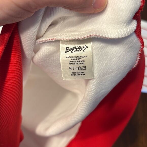 Bogey Boys White Red Striped Crewneck Golf Sweater Men’s Large Pullover - Picture 6 of 9